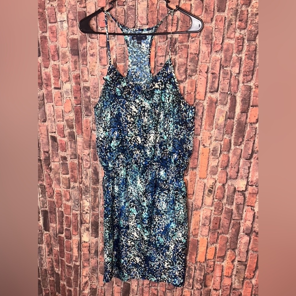 Gap Large Blue Abstract Racerback womens lightweight Dress